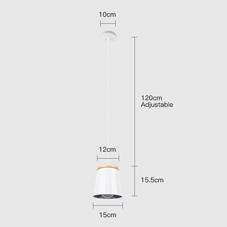 Скандинавские деревянные подвесные светильники; макароновая Подвесная лампа; цветная лампа для столовой; современная простая прочная деревянная гостиная Подвесная лампа; бар - Цвет корпуса: Белый