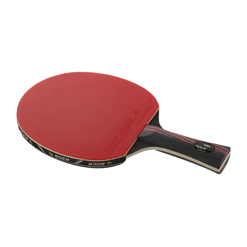 Углеродное волокно ракетки для настольного тенниса с настольным теннисом резиновые прямые/Горизонтальный захват ракетка для пинг-понга