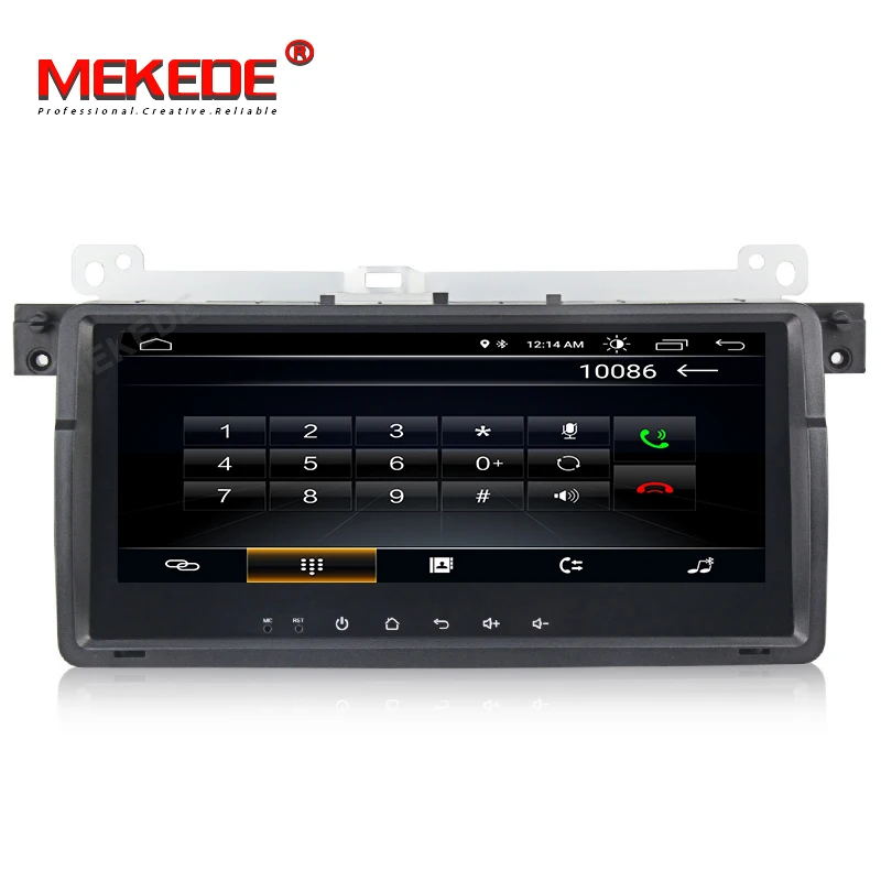 Top MEKEDE Android 8.1 Quad Core Car radio gps navigator for BMW 3series E46 318 320 M3  with RDS WIFI 4G Car multimedia player 3