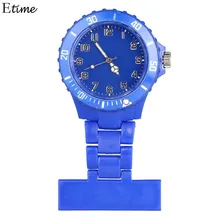 Карманные часы, модные часы для медсестры, цветные, водонепроницаемые, пластиковые, кварцевые часы для медсестер, женские часы, брошь, женские часы, 5 цветов