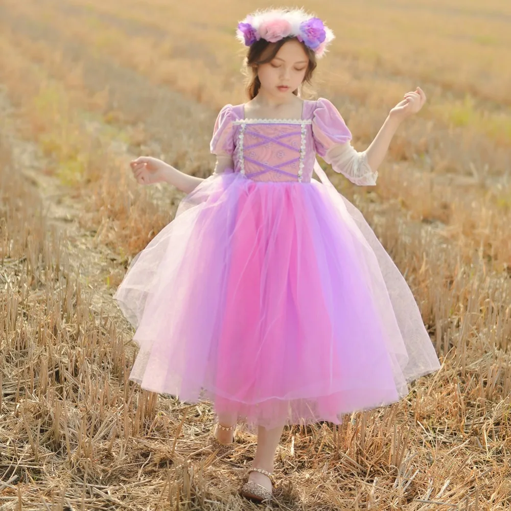 Red Victorian Flower Girls Halloween Costume Party Pageant Dress Gown 2-13 Year