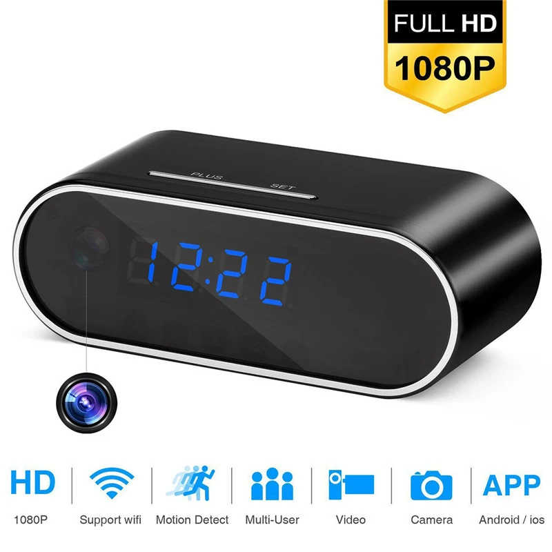 

Table Clock Camera Alarm Setting Mini Camera IR Night Vision mini Wifi full HD 1080P DV DVR Small IP Mini Camera