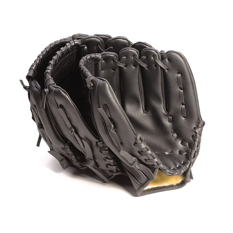 Billige Outdoor Sport Drei farben Baseball Handschuh Softball Praxis Ausrüstung Größe 10,5 11,5 12,5 Links Hand für Erwachsene Mann frau Zug