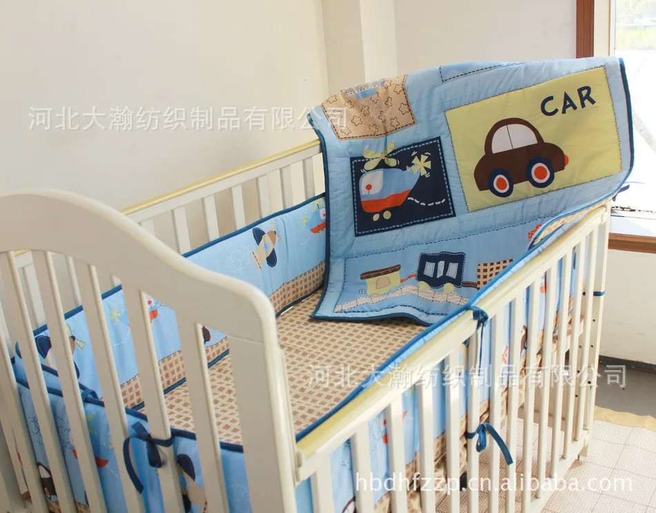 100 Cotton Embroidered Car Train Airplane Combination Stitching