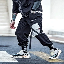 Накладные карманы шаровары бедра брюки Винтаж цвет Harajuku беговые штаны треники из хлопка широкие в стиле милитари брюки JA131