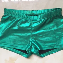 Индивидуальный заказ эластичный зеленый металлик обтягивающие шорты Для женщин спортивная одежда пуш-ап шорты возможно изготовление на заказ с логотипом MOQ100