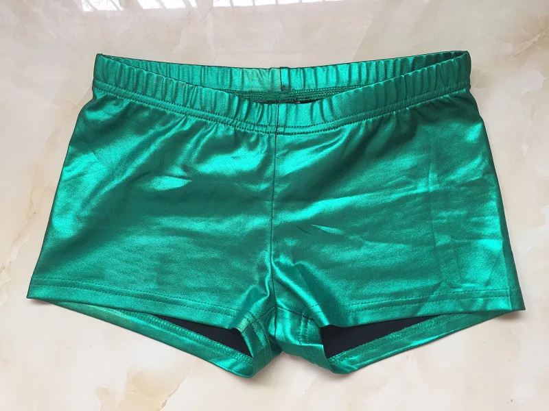 Оптовая продажа индивидуальный заказ эластичный зеленый металлик обтягивающие шорты Для женщин Sportwear Push Up Шорты возможно изготовление на