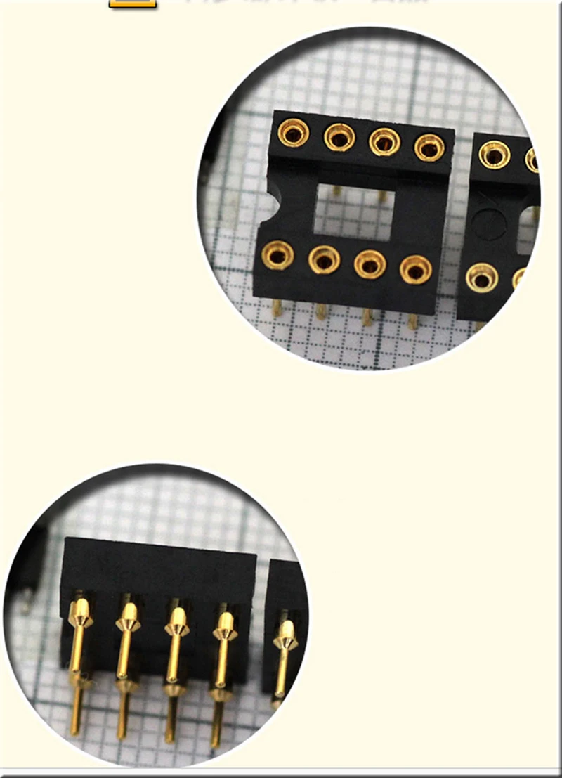 3U "толстый позолоченный 8 P блок IC 8 P держатель микросхемы DIP-8 чип разъем
