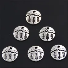 20 pçs pinheiro charme sob a montanha encantos pingente de acampamento jóias ao ar livre presentes para a mulher homem unisex a309
