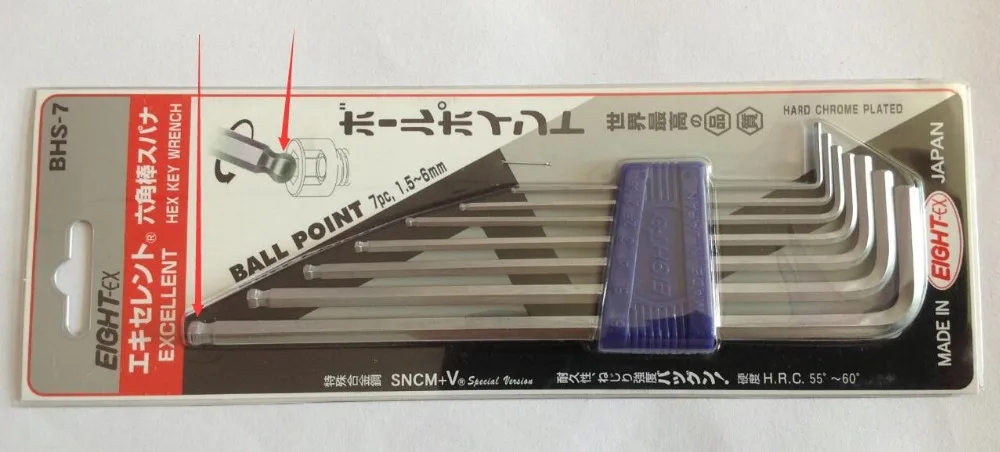 

Embroidery machine spare parts - genuine EIGHT brand Hexagon key wrench BHS-7, repairing tool, socket head cap screw driver