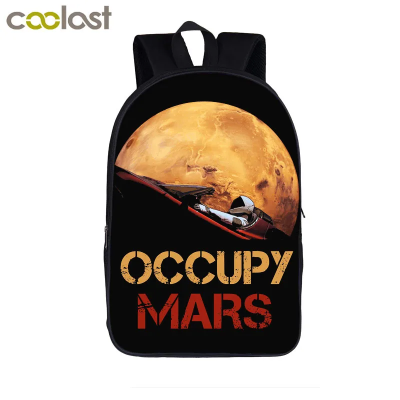 Продажа Mars SpaceX Starman рюкзаки Elon Musk подростковые школьные сумки для мальчиков и девочек для женщин и мужчин рюкзак для ноутбука детская Студенческая с...
