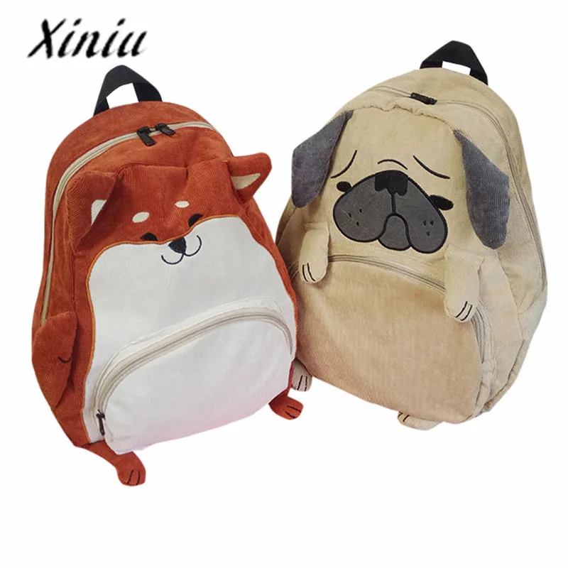 

Xiniu Newest Lovely Cartoon 3D Animal Cat Dog shoulder bag Large-capacity wild casual packages children School Backpacks