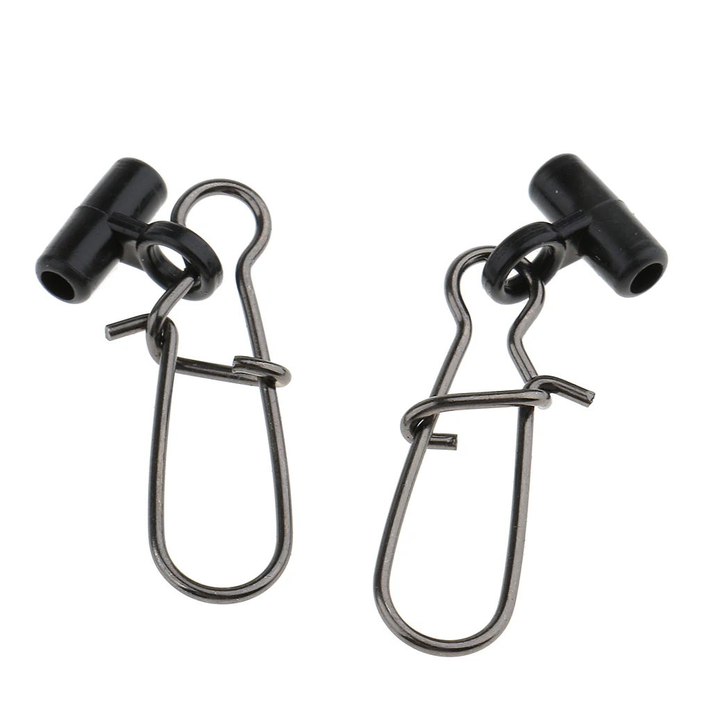 20Pcs Heavy Duty Line Sinker Slides Swivels with Stainless Steel Snaps High-strength Fishing Braid Fishing Accessories