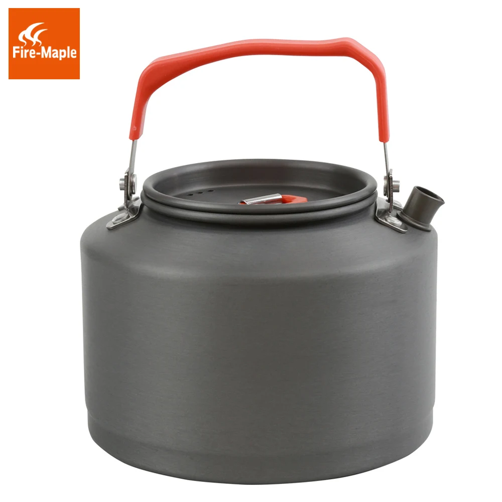 De arce de fuego al aire libre que acampa hervidor de té de café Pot Camping Toolswith a prueba de calor de manejar y colador de té 1.5L FMC-T4