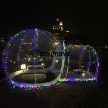 110/220 В наружная надувная палатка с пузырьками для кемпинга, большая самодельная купольная кемпинговая кабина, домик с воздушными пузырьками, прозрачная палатка