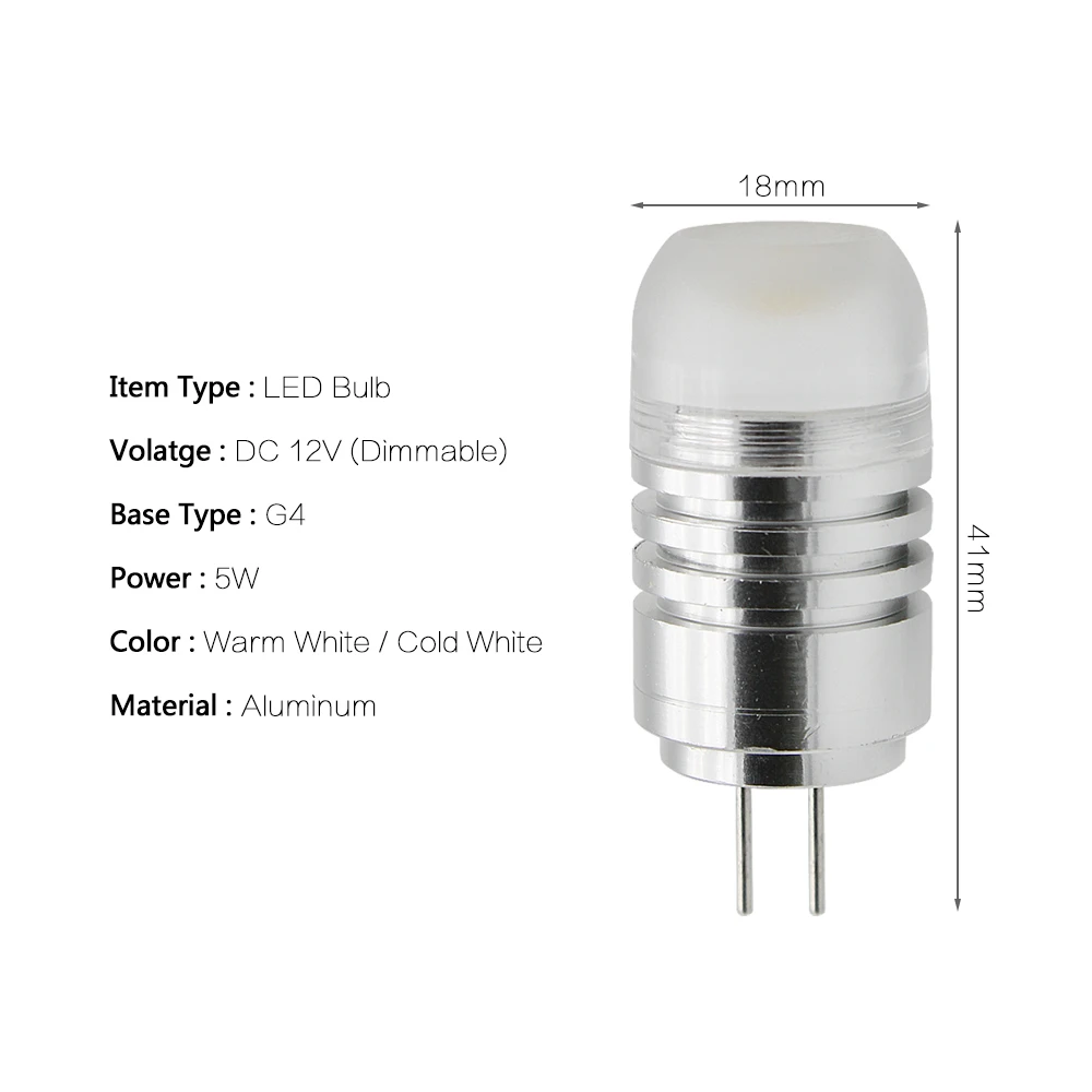 1 шт. высокомощный алюминиевый светодиодный светильник G4 с регулируемой яркостью, 3 Вт, 5 Вт, 12 В постоянного тока, Светодиодный точечный светильник, сменный галогенный светильник 20 Вт, 30 Вт, 40 Вт, люстры