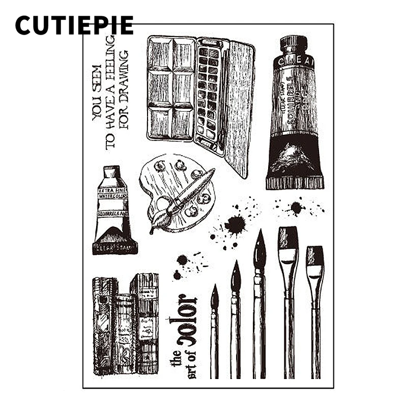 

Have A Feeling For Drawing Transparent Clear Stamps for Scrapbooking DIY Photo Album Embossing Folder Paper Stencils Decor Sheet