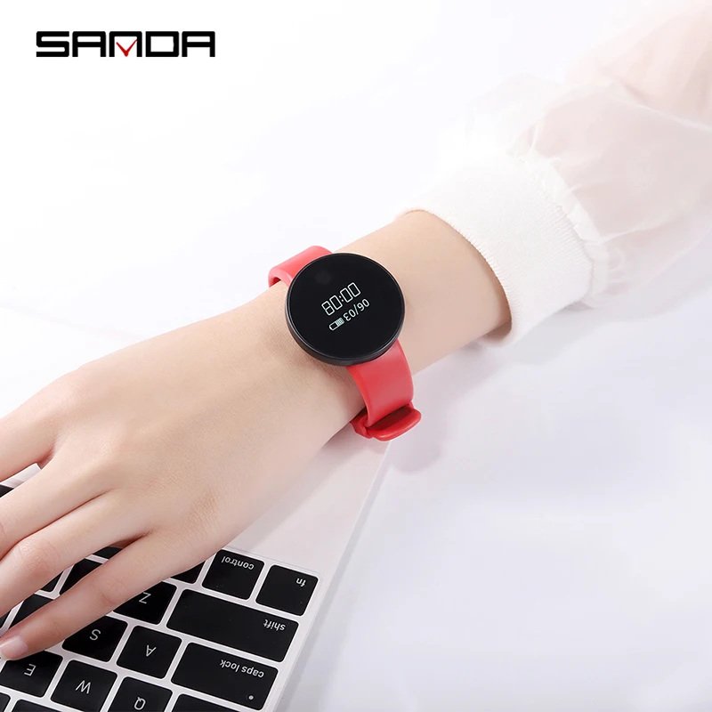 SANDA Водонепроницаемый Bluetooth Смарт часы Шагомер фитнес трекер напоминание о