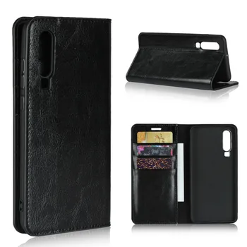 

for HuaWei p30 p30pro p20 p20pro Case Luxury Flip Genuine Leather Phone Cove Fundas Para Coque Capa