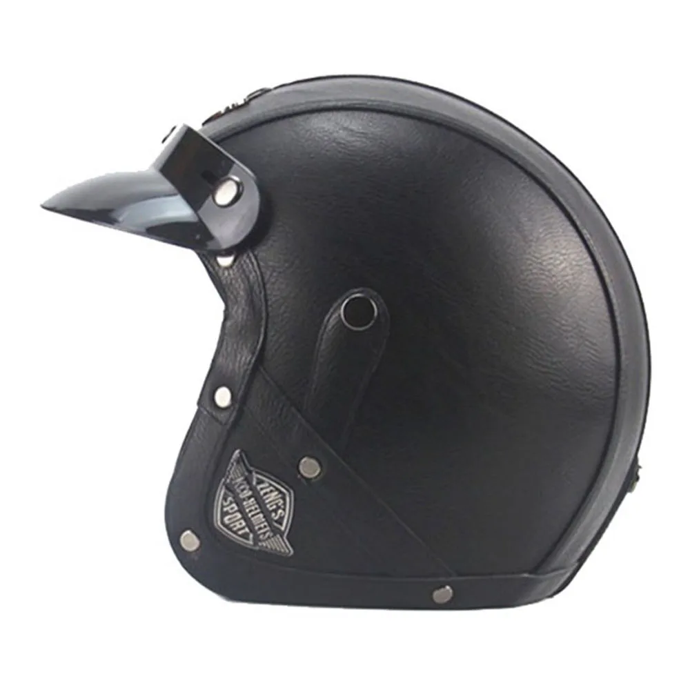 

Motorcycle Helmet Retro Vintage Helmet Motocross Motobike Casco Moto PU Leather Helmet for Motorcycle Capacete Moto