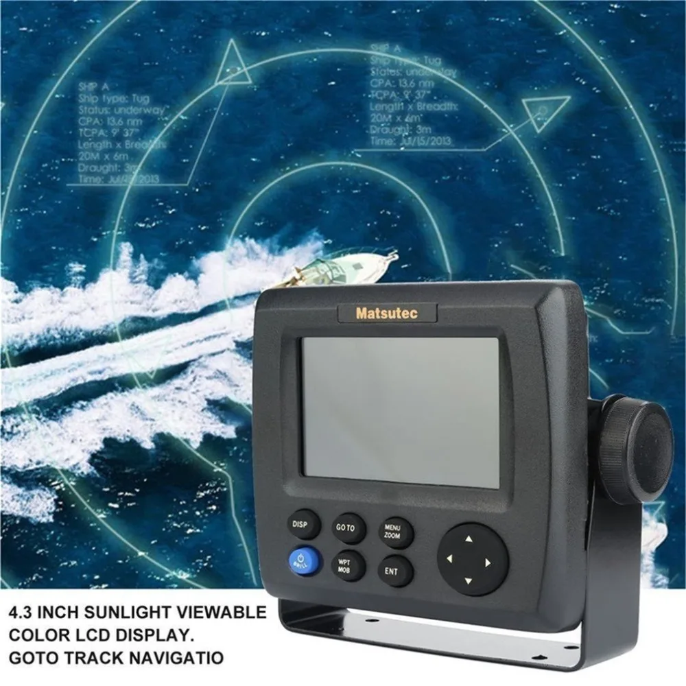 

High Sensitivity Matsutec HP-33 4.3 Inch LCD Display Combo Marine GPS/SBAS Boat Navigator Navigation Solution Black FreeShipping