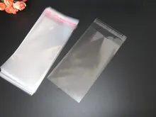 500 unids Claro Resellable BOPP/Poly/Bolsas de Celofán 7×20 cm OPP Auto-Adhesivo Transparente envases De Plástico cosméticos bolsas de Embalaje