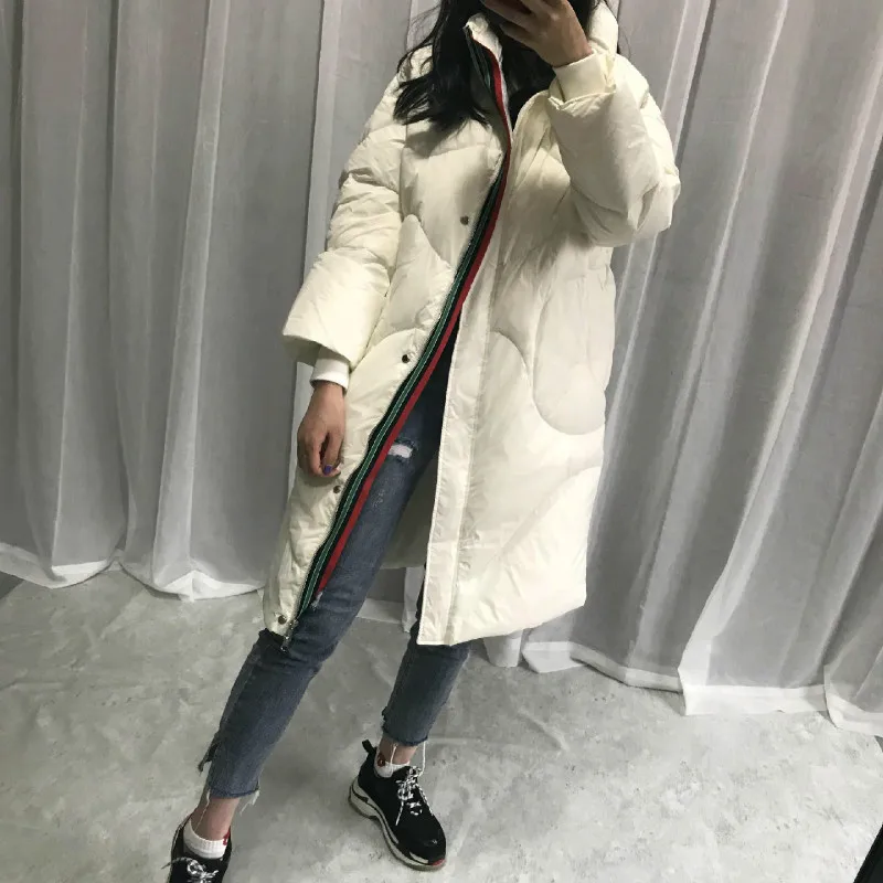 2018 New Women's Winter Down Jacket Coat Loose Fashion Long Size Large Size Coat Thick Warm Outert Tq024 Coats