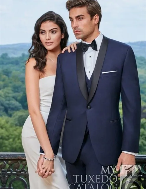 navy tuxedo black lapel