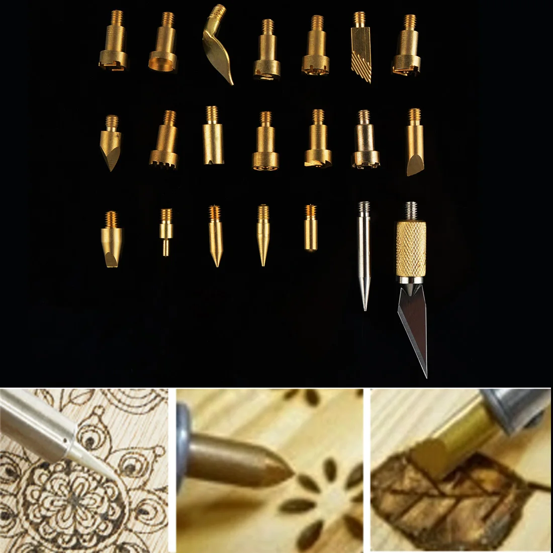 22pcs Wood Burning Pen Tips for Pyrography Woodworking