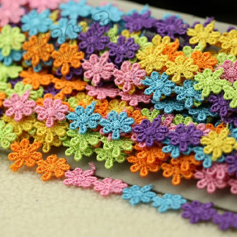 

Rushed Sewing Accessories Small 12mm Color Floret Lace Piece Of Cloth Decal Sheet Manual Diy Hair Accessories And Fashion