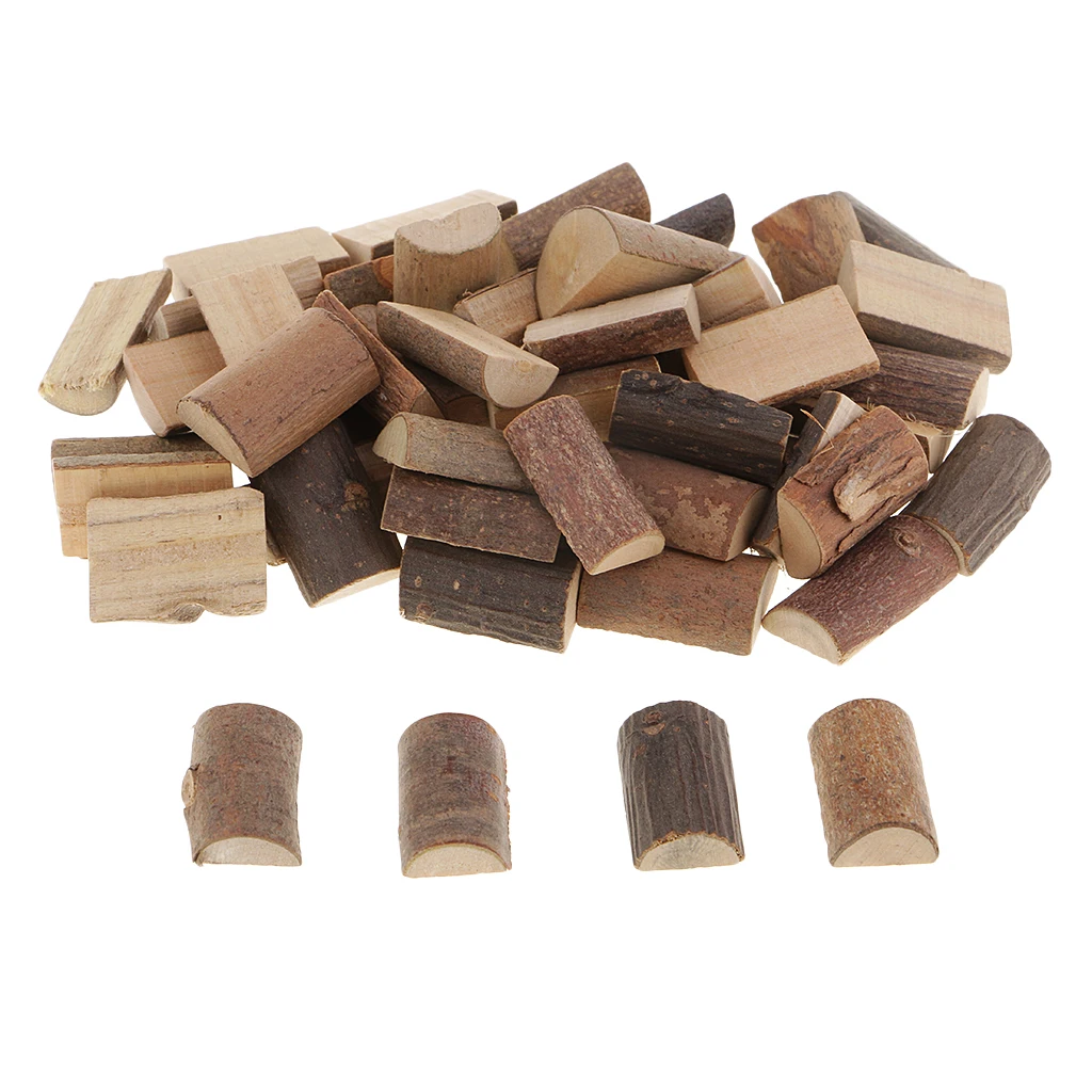 

50 Pieces Rustic Half Cut Wood Log Slices For Wedding Centerpieces Decor