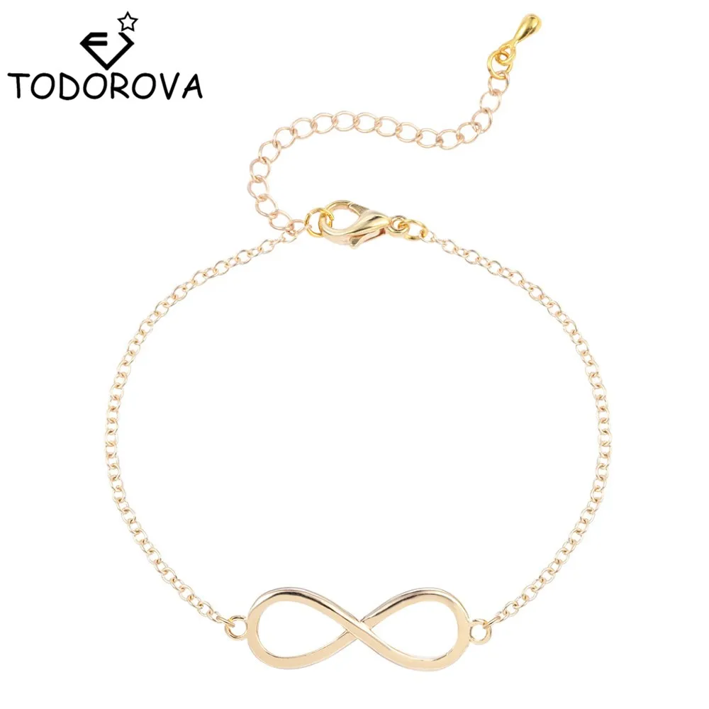 

Todorova Femme Simple Charm Bracelet Bangles for Women Men Number Eight Infinity Bracelet Erkek Bileklik Pulsera Bijoux