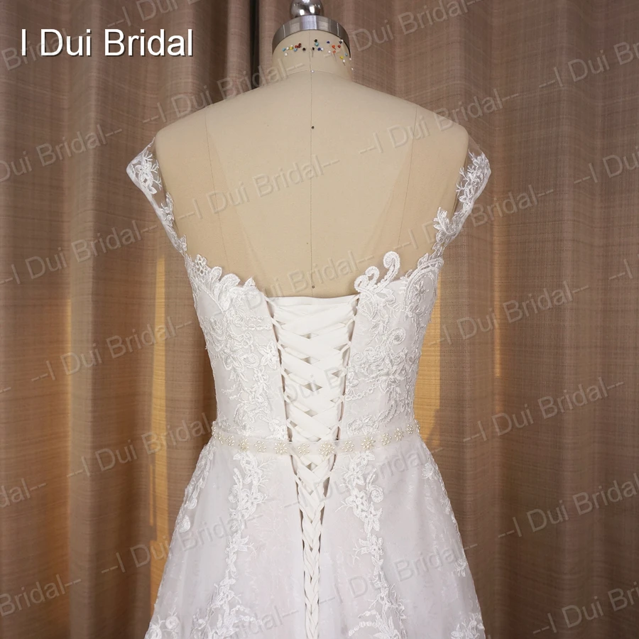 Кружевное Свадебное платье А силуэта с рукавом крылышком|bridal gown|wedding dress realwedding real
