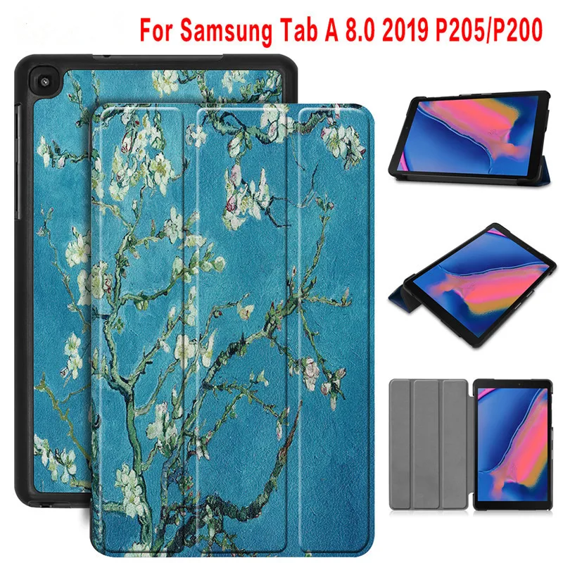 Ультратонкий складной чехол подставка с симпатичными узорами для Samsung Galaxy Tab A 8 0