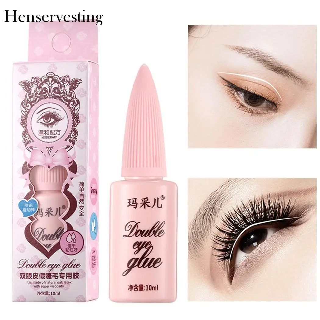 

2 Pieces Eyelash Glue Women Eyelash Adhesive Makeup Waterproof Transparent Glue Lashes False Anti-sensitive Glue