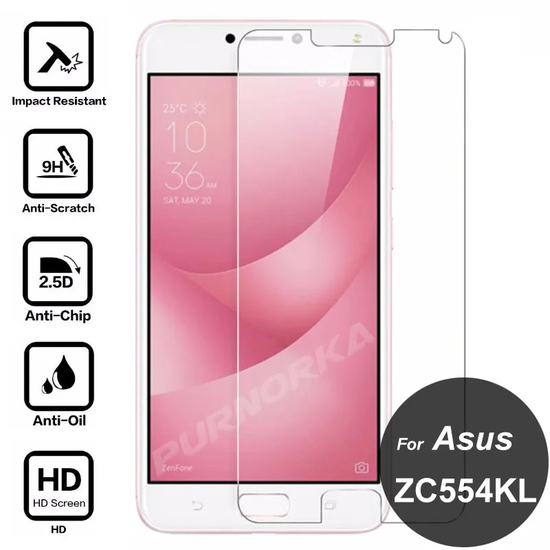 Для Asus Zenfone 4 Max ZC554KL защитное закаленное стекло для экрана 9h защитной пленкой на