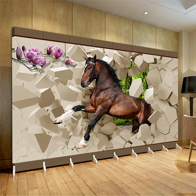 

3d huge mural papel de parede horse coming for bedroom& living room sofa tv wallpaper murals