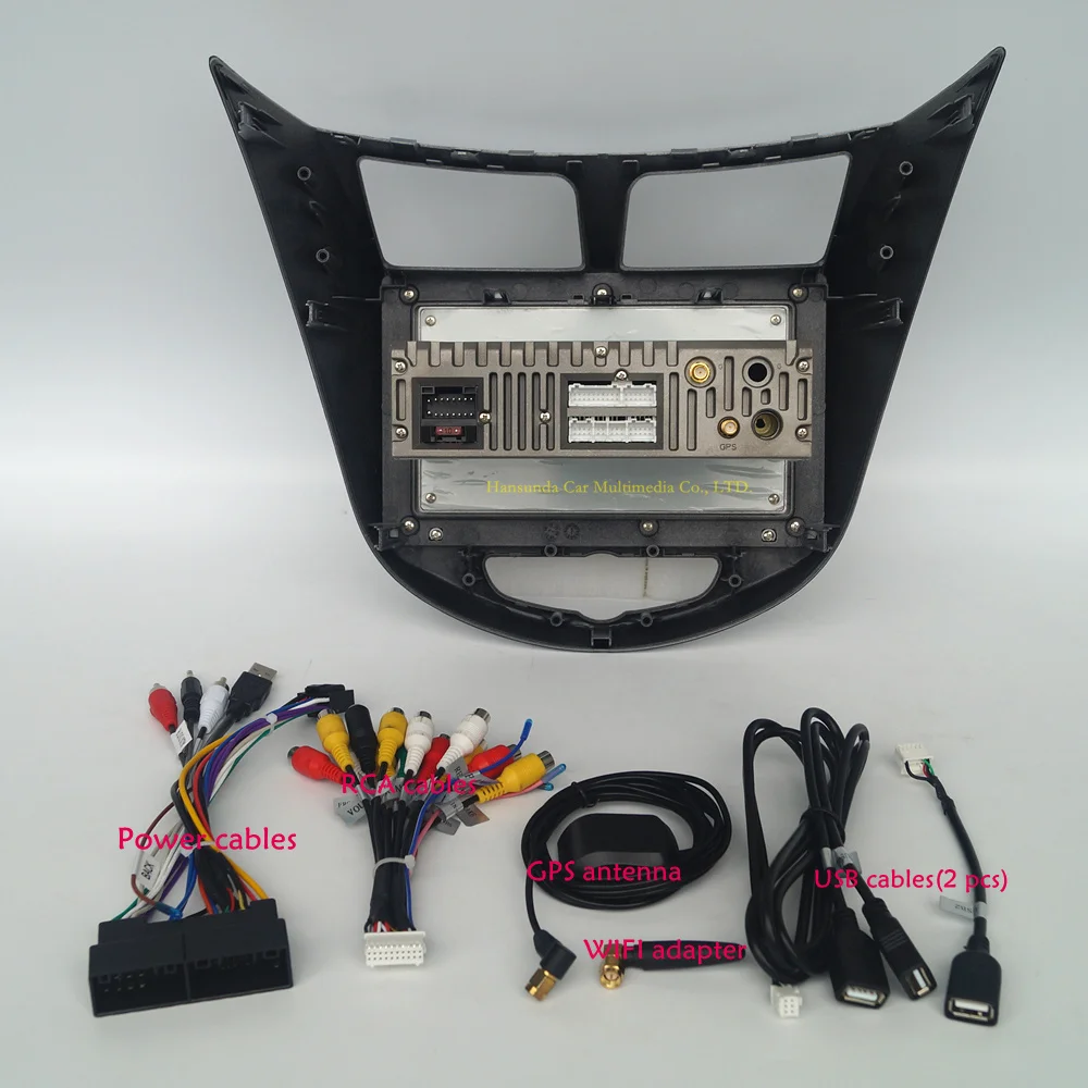 Best Android 6.0 HD 1024 X 600 Capacitive screen Car DVD For Hyundai Solaris /Accent  Verna with 3G 4G WIFI GPS free map mirror link 5