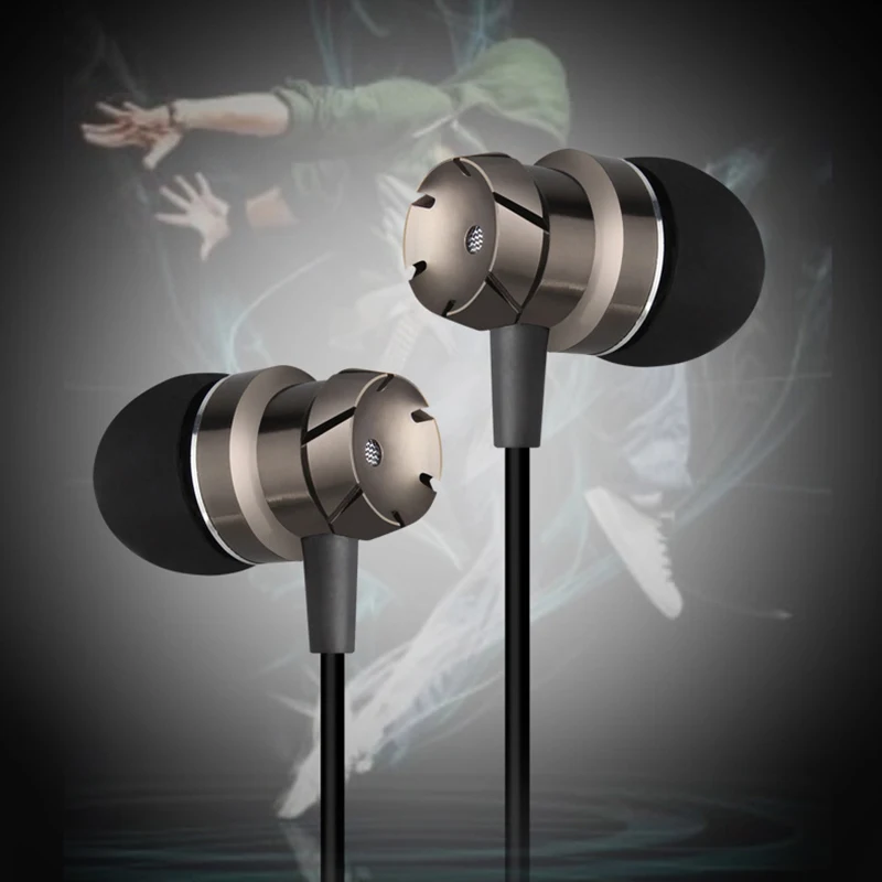 

New Arrival Sports Earphone With Microphone 3.5mm In-Ear Stereo Earbuds Headset For Computer Cell Phone MP3 Music