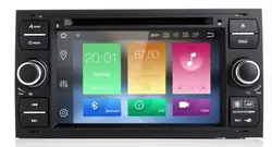 2 дюймов г + г 32 4 ядра 7 дюймов din Android 8,1 DVD плеер автомобиля для Ford Focus Kuga транзит Fusion GALAXY 4G Wi Fi Bluetooth Бесплатная географические карты OBD