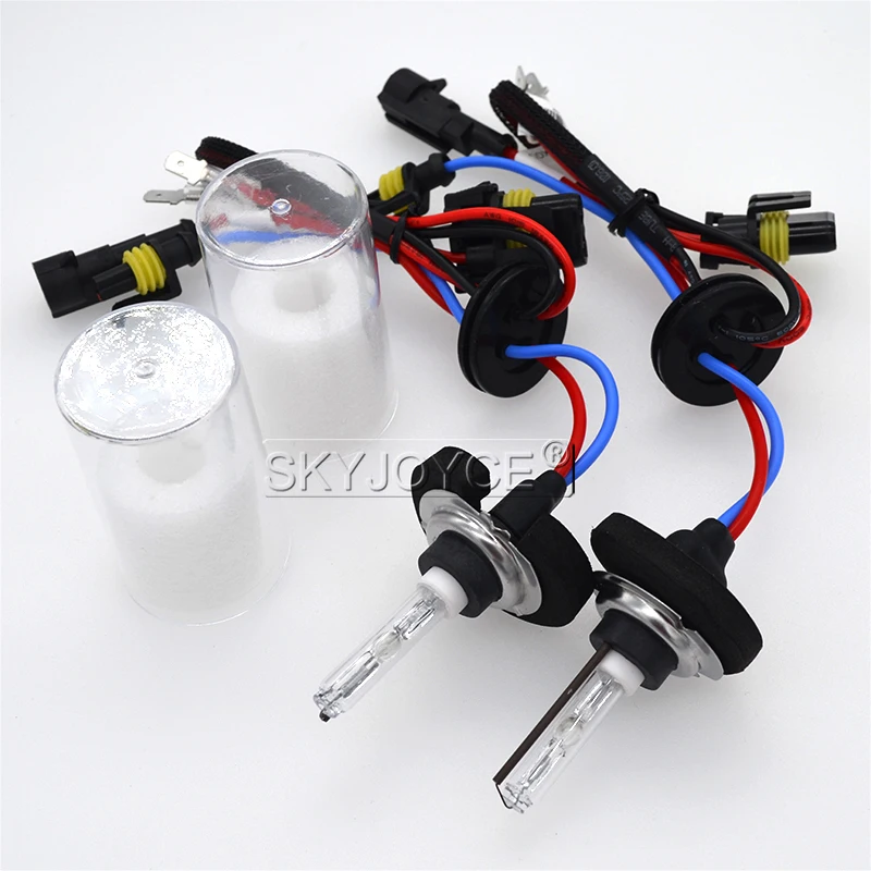 SKYJOYCE 35W Car Xenon Headlight Retrofit Conversion Kit 12V AC Slim Ballast Cnlight H1 H3 H7 H11 4300k 6000k Xenon HID Bulbs  (1)