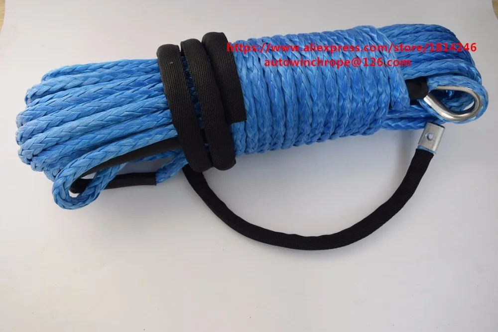 Blue 12mm*30m Synthetic Winch Rope,ATV Winch Kit,Off Road Rope,Boat