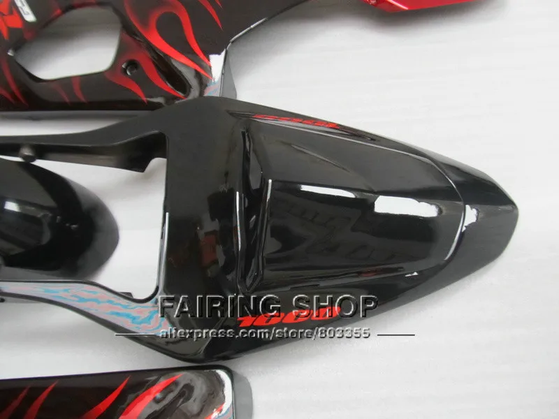 Новые горячие обтекатель кузова Комплект для GSXR1000 K3 K4 2003 2004 корпус с красным пламенем инъекции обтекатели GSXR 1000 03 04 ZA37