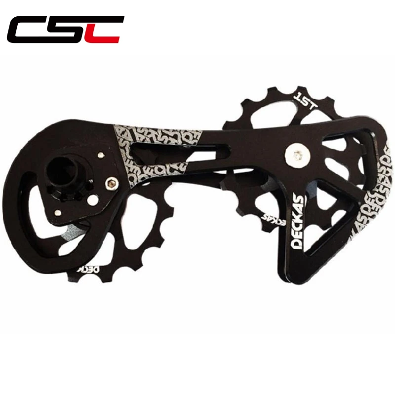 Bicycle Bike Jockey Pulley 15T 15T Pulley Wheel Set Black/Red Rear