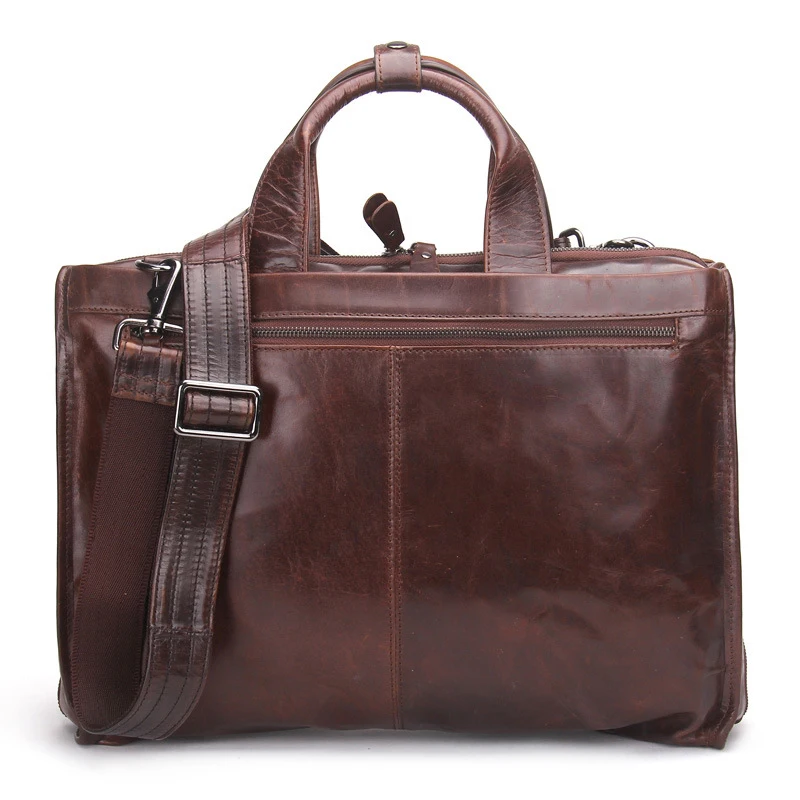 

LOEIL Leather business briefcase men's shoulder messenger bag casual computer male