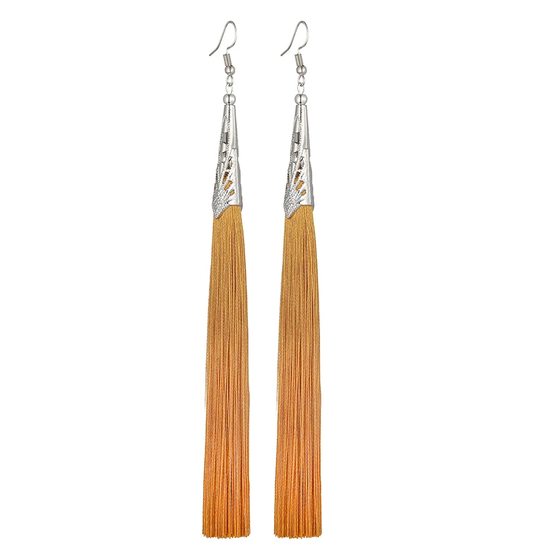 LOVBEAFAS Long Tassel Earrings For Women Fashion Jewelry Boho Drop Fringe Vintage Statement Bohemian Earrings Pendientes