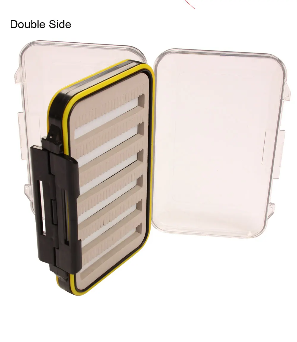 Spinpoler 1PC ABS Plastic Foam Double Side Fly Fishing Lure Fly Tying Boxes Artificial Insect Bait Hook Storage Box  (7)