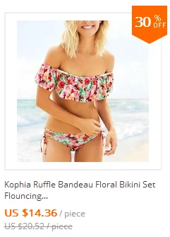 Kophia купальники Новое поступление цельный плиссированный купальный костюм сексуальный женский цветочный купальник бикини с оборками