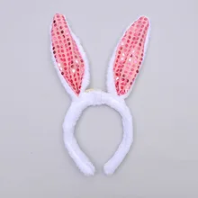 24 шт./лот светодиодный ободок с заячьими ушами мигающий головной убор для детей Детские светящиеся игрушки декор для Хэллоуина, вечеринки принадлежности