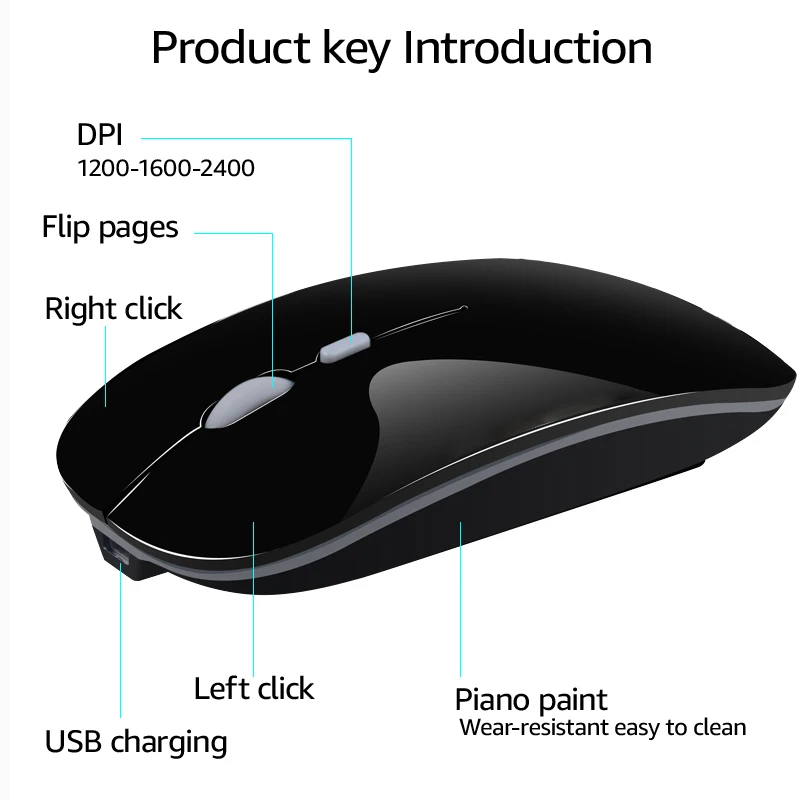 iMice Wireless Mouse Silent Bluetooth Mouse 4.0 Computer Mause Rechargeable Built-in Battery USB Mice Ergonomic for PC Laptop iMice Wireless Mouse Silent Bluetooth Mouse 4.0 Computer Mause Rechargeable Built-in Battery USB Mice Ergonomic for PC Laptop